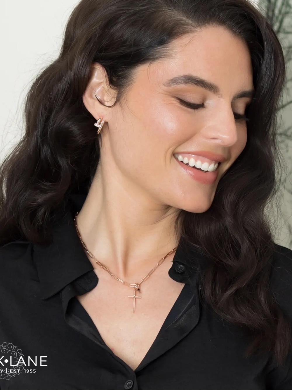 Park Lane Crest Gold Hoop Earrings - Picture 3 of 3